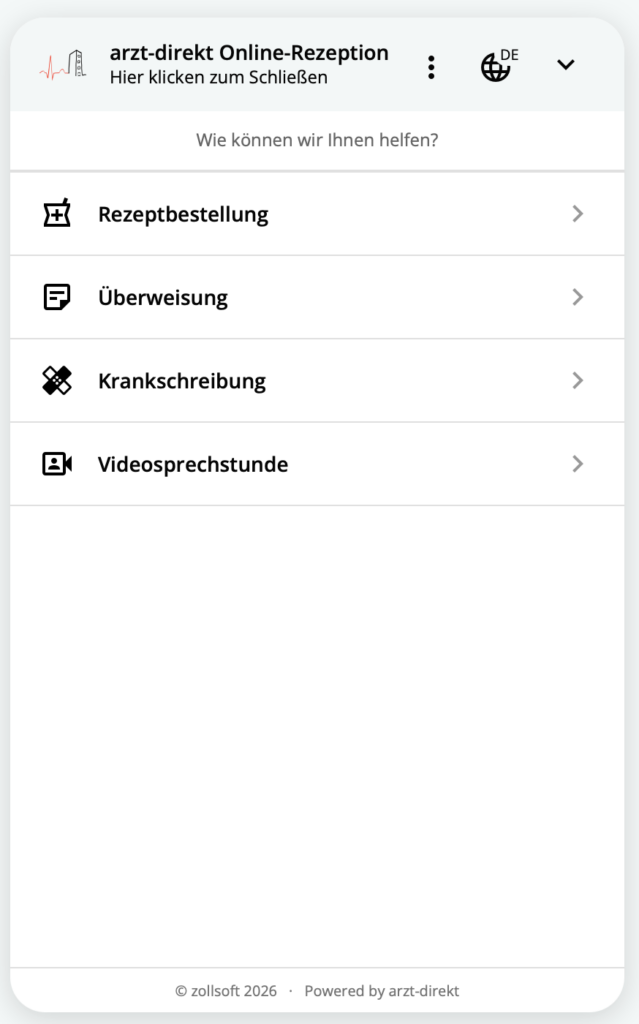 Beispielbild Online-Rezeption
Hausarztpraxis Eilenburg